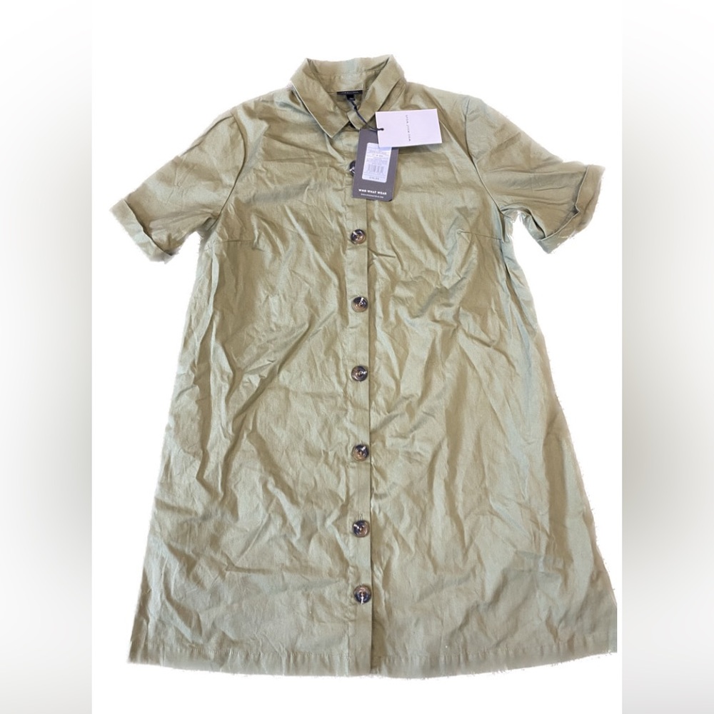Who What Wear olive shirt dress size medium.